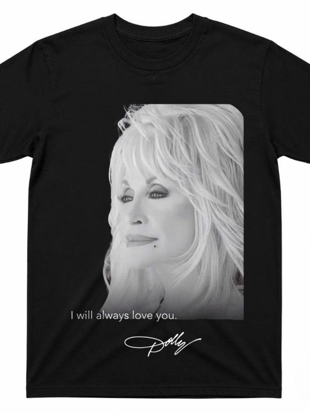 Gildan Black Shirt Dolly Parton Music Graphic Tee